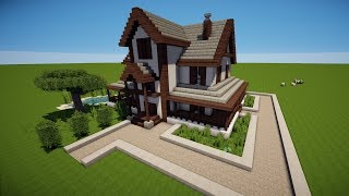 MINECRAFT FAMILIENHAUS bauen TUTORIAL HAUS 90 [upl. by Annyrb]