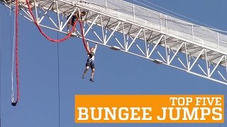 TOP FIVE BUNGEE JUMPS  PEOPLE ARE AWESOME [upl. by Cardew]