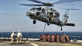 US Navy Underway Replenishment • CONREP amp VERTREP [upl. by Zurc545]