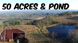 50 Acres For Sale  Farm  Barn  Views  Pond  Alabama Land For Sale [upl. by Egan]