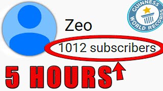 GROWING A YOUTUBE CHANNEL TO 1000 SUBSCRIBERS IN 5 HOURS WORLD RECORD [upl. by Akisey]