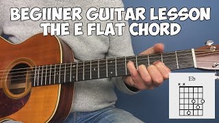 Beginners guitar lesson  The Eb chord [upl. by Anilorac477]