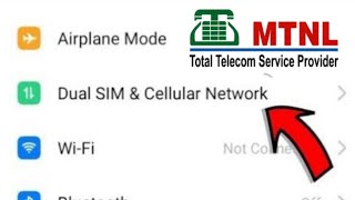 MTNL Sim Card Network Setting [upl. by Carlye]