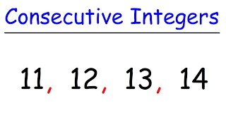 Consecutive Integers Word Problems  Even amp Odd Examples [upl. by Lladnik]