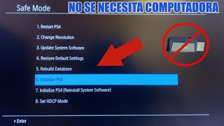 Como Reinstalar el Software del Sistema PS4 sin USB en 5 Sencillos Pasos SPANISH VIDEO [upl. by Nnyleve]