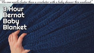 Bernat Blanket Yarn Crochet Pattern  Crochet Baby Blanket [upl. by Calica]