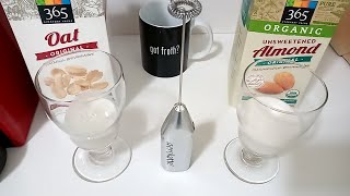 Oat Milk vs Almond Milk part 2 Frothing Test [upl. by Meyers]