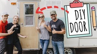 DIY DOOR for RV LIVING 😍🛠 Build a Door for your RV  Do It Yourself [upl. by Corel]