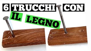 6 IDEE TRUCCHI FAI DA TE CON IL LEGNO DIY IDEAS [upl. by Elsie]