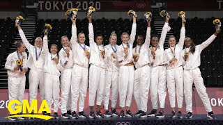 Team USA wins gold medal count in Tokyo 2020 Olympics l GMA [upl. by Nahrut]