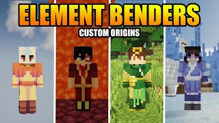 Minecraft Origins Mod Custom Element Benders Origins Datapack Avatar [upl. by Eileen320]