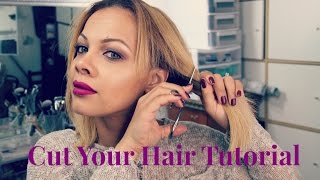 DIY At Home Haircut  How to cut your own hair TUTORIAL [upl. by Othilia]