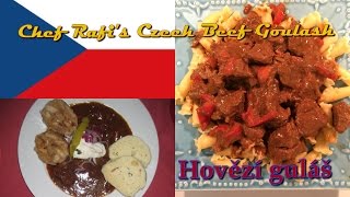 Hovězí guláš Czech Beef Goulash  In Czech and English [upl. by Tiffany]