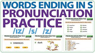 English Pronunciation Practice  How do you pronounce words ending in S [upl. by Daveda]