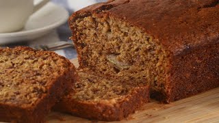 Low Fat Banana Bread Recipe Demonstration  Joyofbakingcom [upl. by Herculie874]