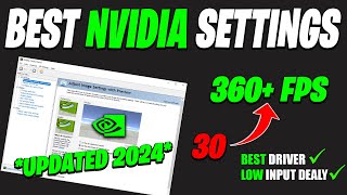 BEST NVIDIA Control Panel Settings For GAMING UPDATED 2024 [upl. by Doll977]