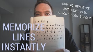 HOW TO MEMORIZE LINES INSTANTLY SERIOUSLY [upl. by Alleuol767]