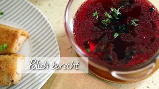 Polish borscht  Vegetarian borscht recipe video [upl. by Siseneg]