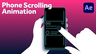 Phone Scrolling Animation in After Effects  Tutorial [upl. by Derina]