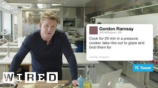 Gordon Ramsay Answers Cooking Questions From Twitter  Tech Support  WIRED [upl. by Oam]