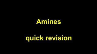 Quick Revision  Amines [upl. by Nessnaj]