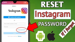 How to Reset Instagram Password if i forget [upl. by Charline602]