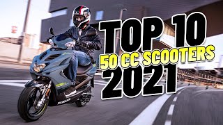 Top 10 50cc Scooters 2021 [upl. by Enaillil975]