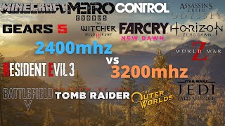 2400mhz vs 3200mhz ram test in 14 games [upl. by Kathi496]