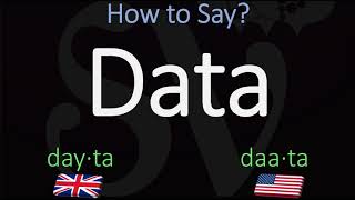 How to Pronounce Data  British Vs American Pronunciations [upl. by Fauch]