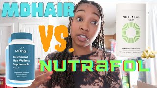 MDhair VS Nutrafol WHICH IS THE BEST PRODUCT FOR HAIR LOSS  honest review [upl. by Rhiamon]