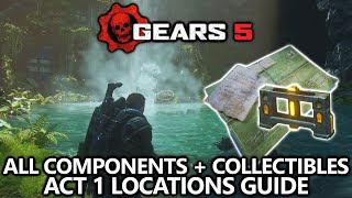 Gears 5  All Components amp Collectibles Locations Guide  Act 1 [upl. by Gus]