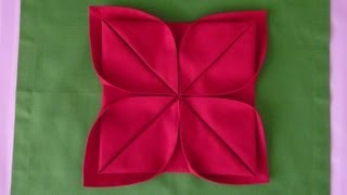 Napkin Folding  Lotus [upl. by Ttiwed311]