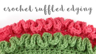 How to Crochet Ruffled Edging [upl. by Nierman]