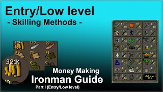 Low level Ironman Money Making Guide 5 early methods for low level accounts that train Stats OSRS [upl. by Garland]