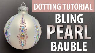 DIY Christmas Baubles Dotted Crystal Glass Ornaments [upl. by Yahsed124]