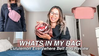 WHAT’S IN MY BAG 2021  Lululemon Everywhere Belt Bag  Review  Worth the Money [upl. by Enajyram]