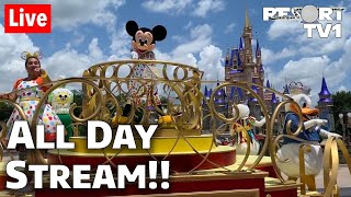 🔴Live ALL DAY Magic Kingdom Live Stream  Celebrating 100K  Walt Disney World [upl. by Nnednarb467]