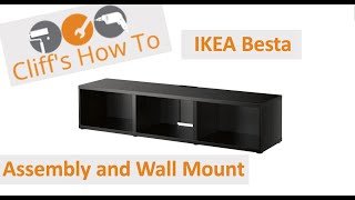 IKEA Besta Cabinet Wall Mounted [upl. by Kienan]