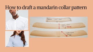 How to draft a mandarin collar pattern Nehru collar Chinese collar [upl. by Downing]