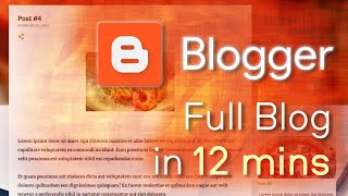 Blogger  Tutorial for Beginners in 12 MINUTES  FULL GUIDE [upl. by Salesin]