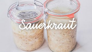 Sauerkraut receta fácil  Chucrut  Col fermentada [upl. by Nirihs]