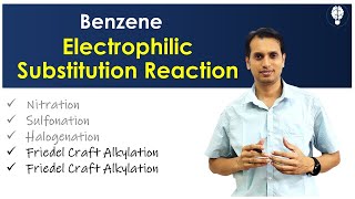 Benzene Part 7 Electrophilic Substitution Reactions  Friedel Crafts Alkylation and Acylation [upl. by Aiynat298]