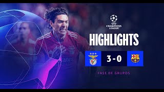 RESUMOHIGHLIGHTS SL BENFICA 30 FC BARCELONA [upl. by Ivana750]