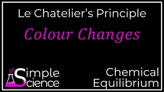 Le Chateliers Principle  Colour Change [upl. by Neenaj885]