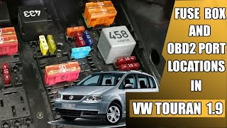 VW Touran Fuse Box and OBD2 Port Locations [upl. by Bouton]