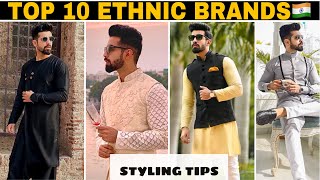 INDIAN TRADITIONAL WEAR STYLE TIPS🇮🇳  DIWALI  TOP 10 INDIAN ETHNIC WEAR BRANDS  ETHNIC FASHION [upl. by Jakoba909]