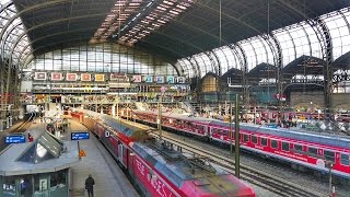 Zugverkehr im Hamburger Hauptbahnhof [upl. by Tolmach]