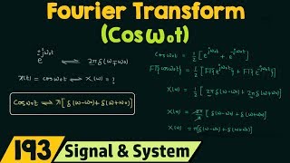 Fourier Transform of Basic Signals Cosω₀t [upl. by Annehcu882]