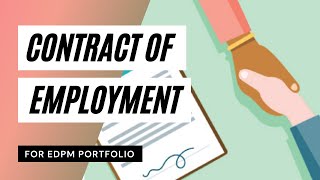 Contract of Employment CSEC EDPM [upl. by Elicec]