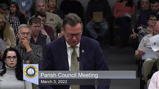 St Tammany Parish Council Meeting March 3 2022 [upl. by Thurmann176]